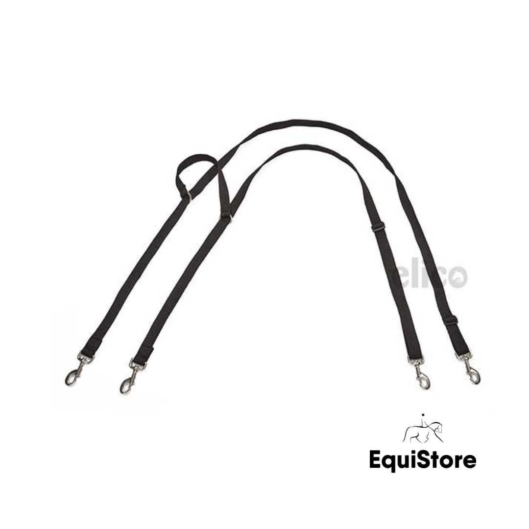 Elico Daisy Reins with Poll Strap to stop ponies eating grass while ridden