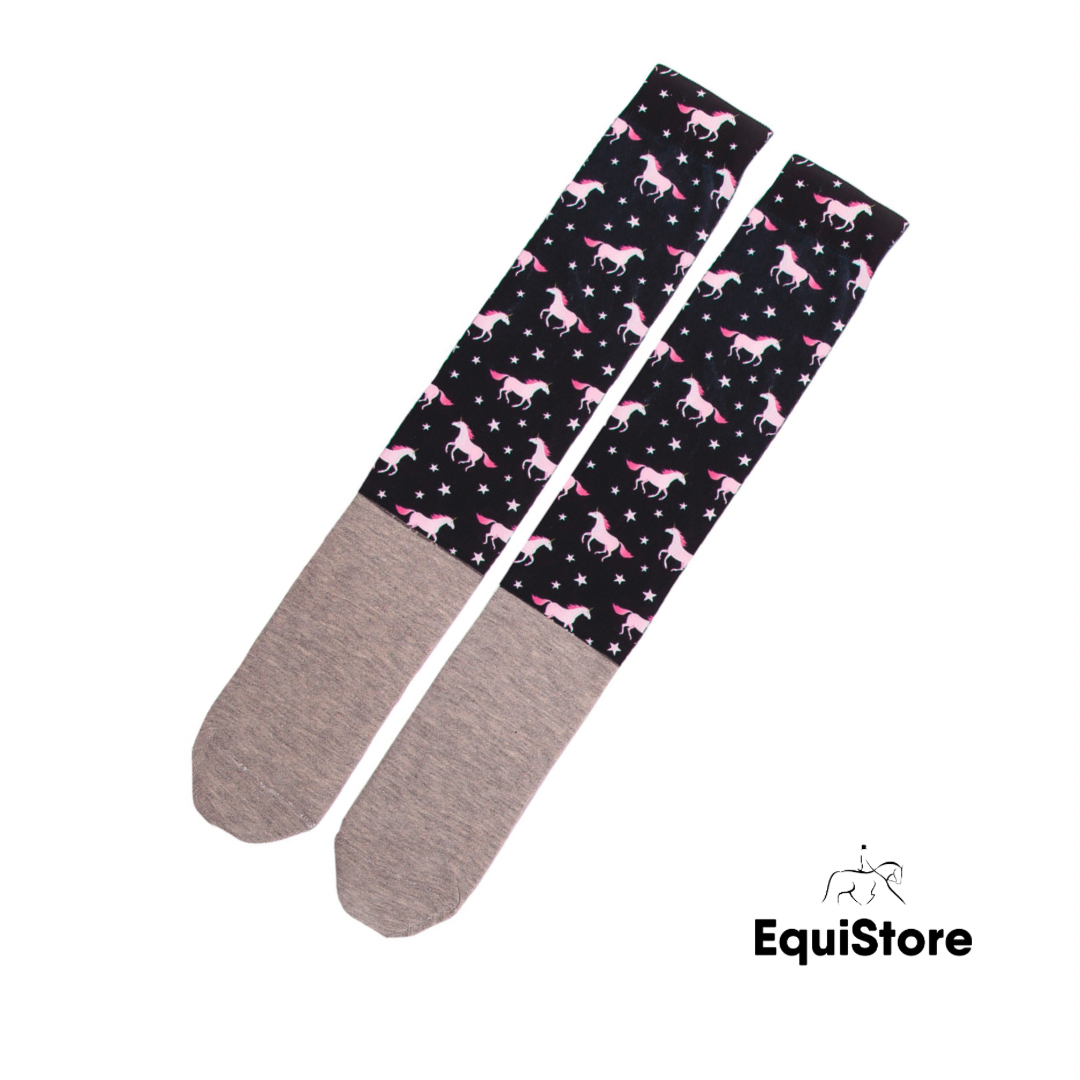 EquiSential Happy Socks - Unicorn riding socks for equestrians