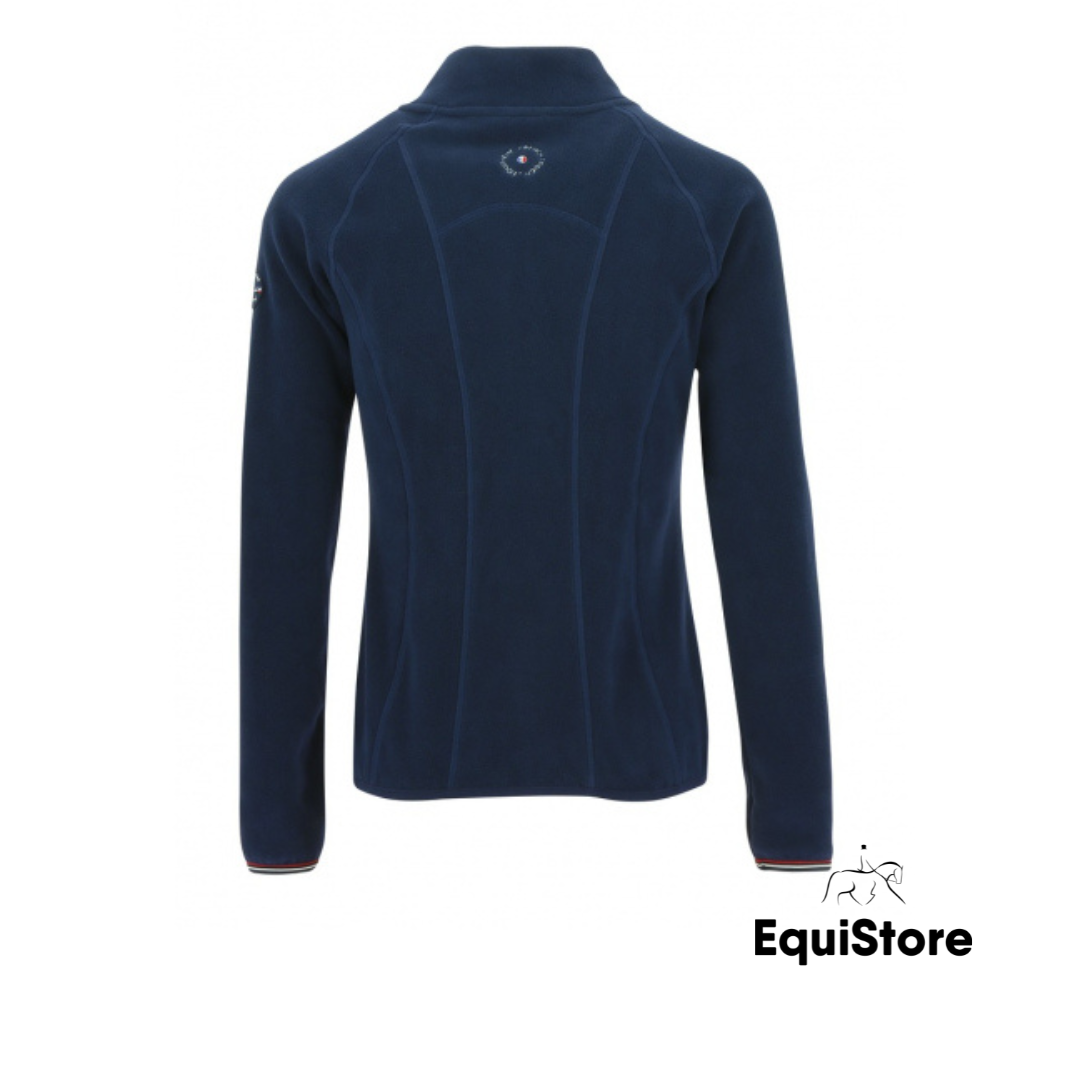 Equitheme Lena Fleece Riding Jacket in navy, for equestrians