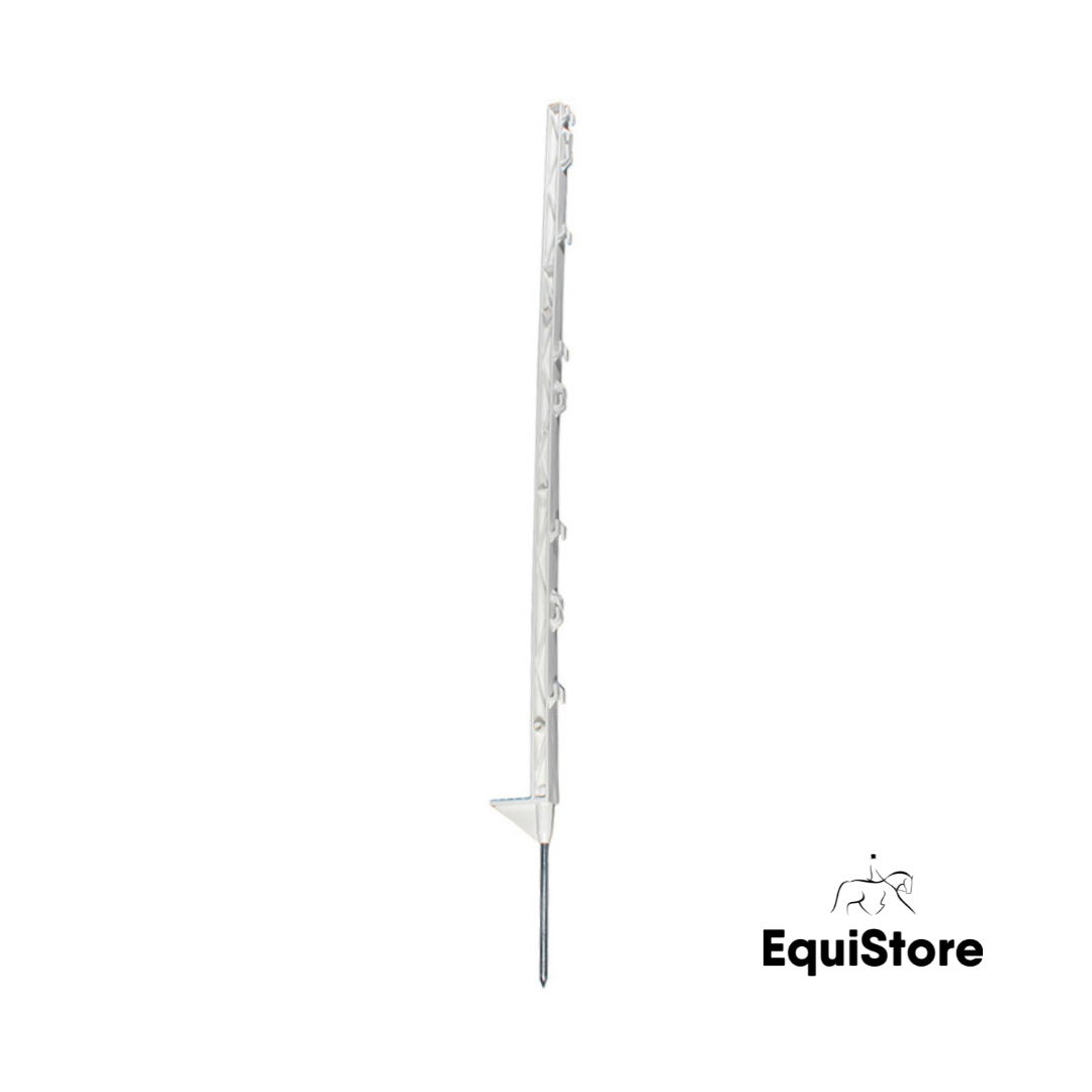 Fenceman 90cm poly post in white for electric fencing horses and livestock