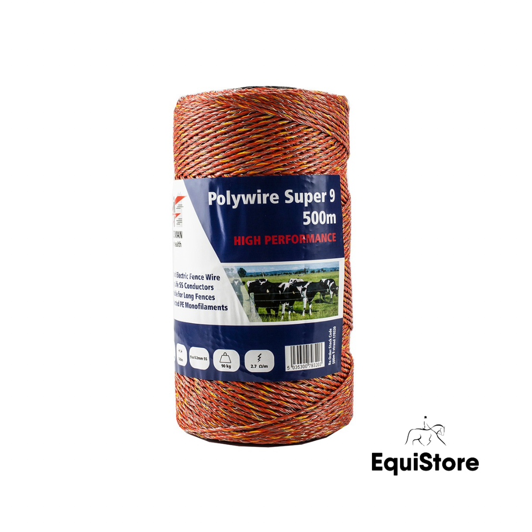 Fenceman Polywire 9 Strand (500m) for electric fencing horses