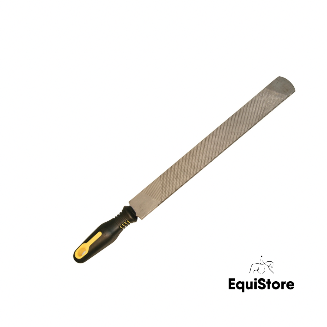 Hoof rasp with handle, 14 inch, for farriers trimming hooves