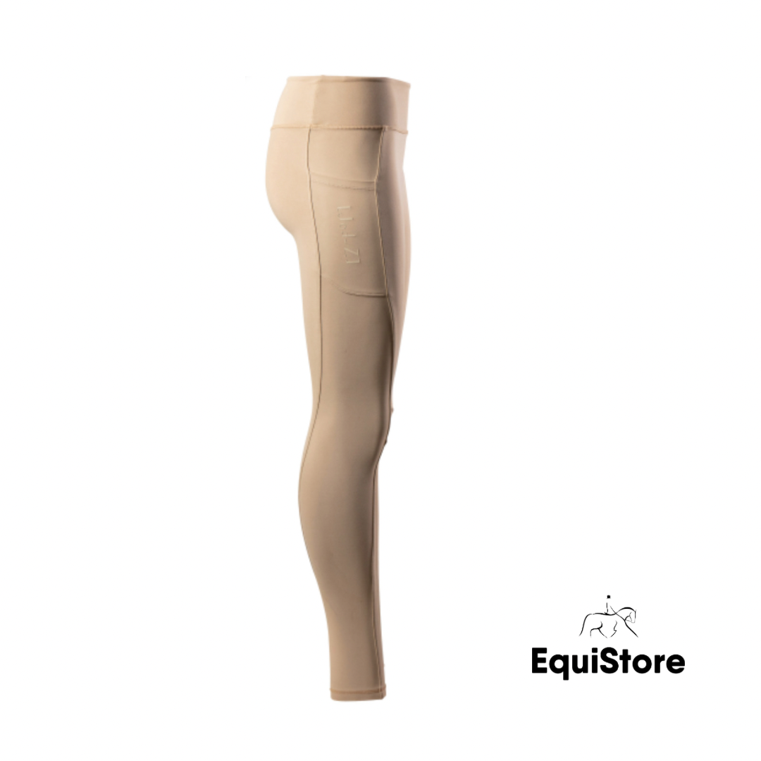 Jod-Z Girls horse riding leggings in buttermilk beige colour