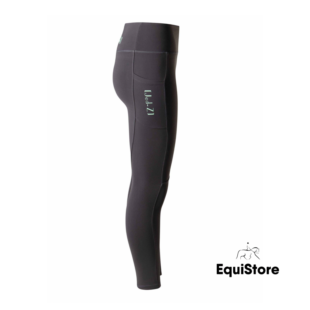 Jod-Z Girls horse riding leggings in stone grey colour