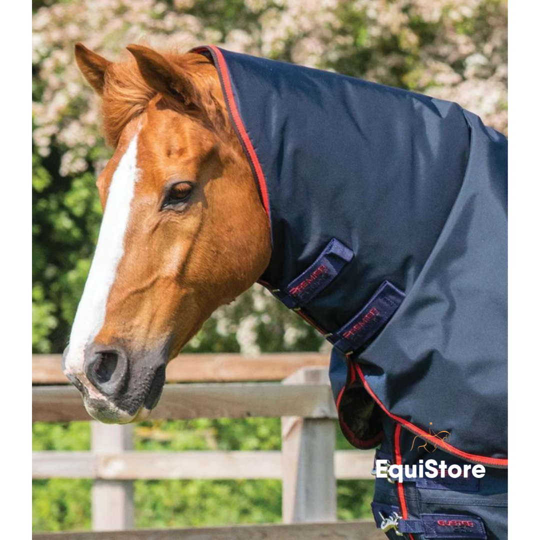 Premier Equine Buster 250g Turnout Rug with Classic-Fit Neck Cover for horses, in navy