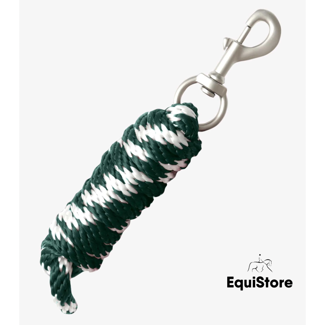 Premier Equine Horse Lead Rope in green and white