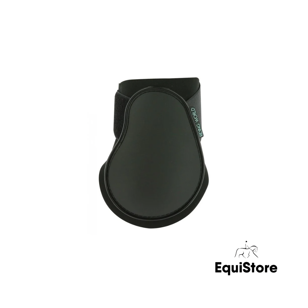 Riding world black fetlock boots for horses