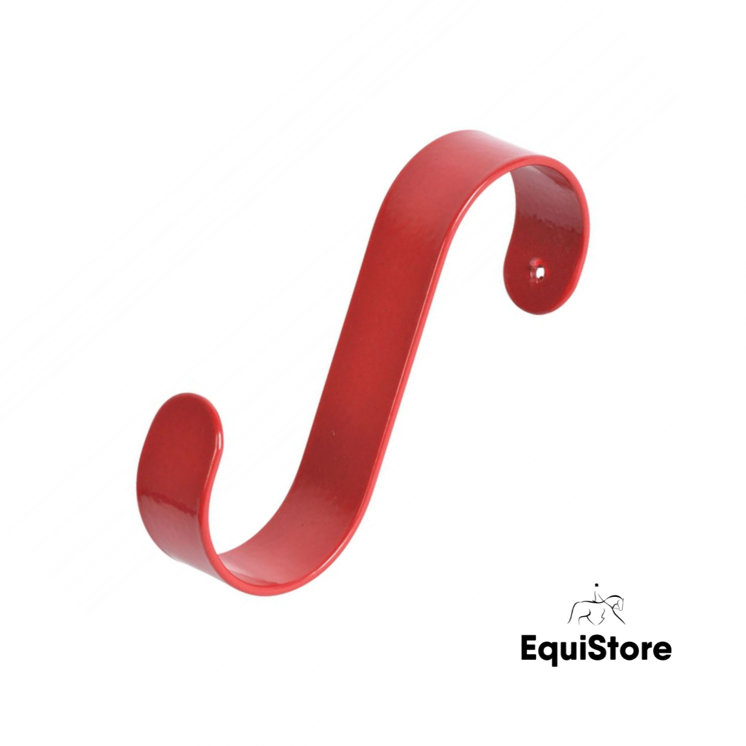 Stubbs Giganti Hooks for your tack room or stable yard, in red