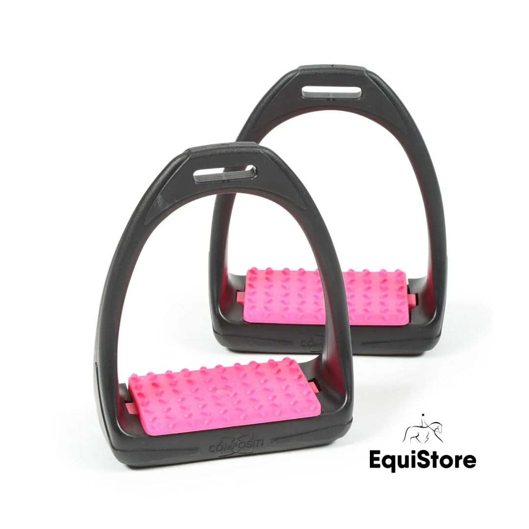 Breeze Up Reflex Stirrups with pink treads