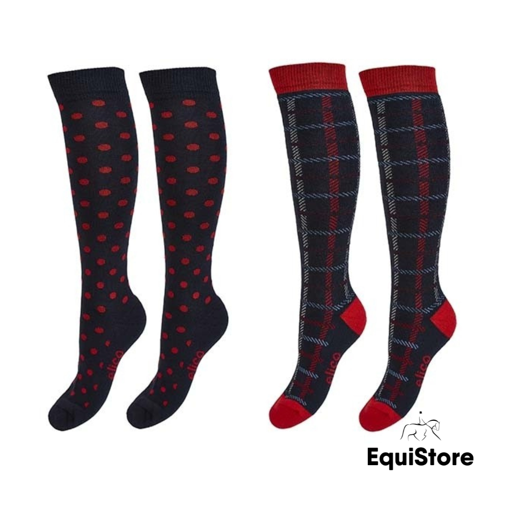 Elico Equestrian Socks 2 Pack Venice