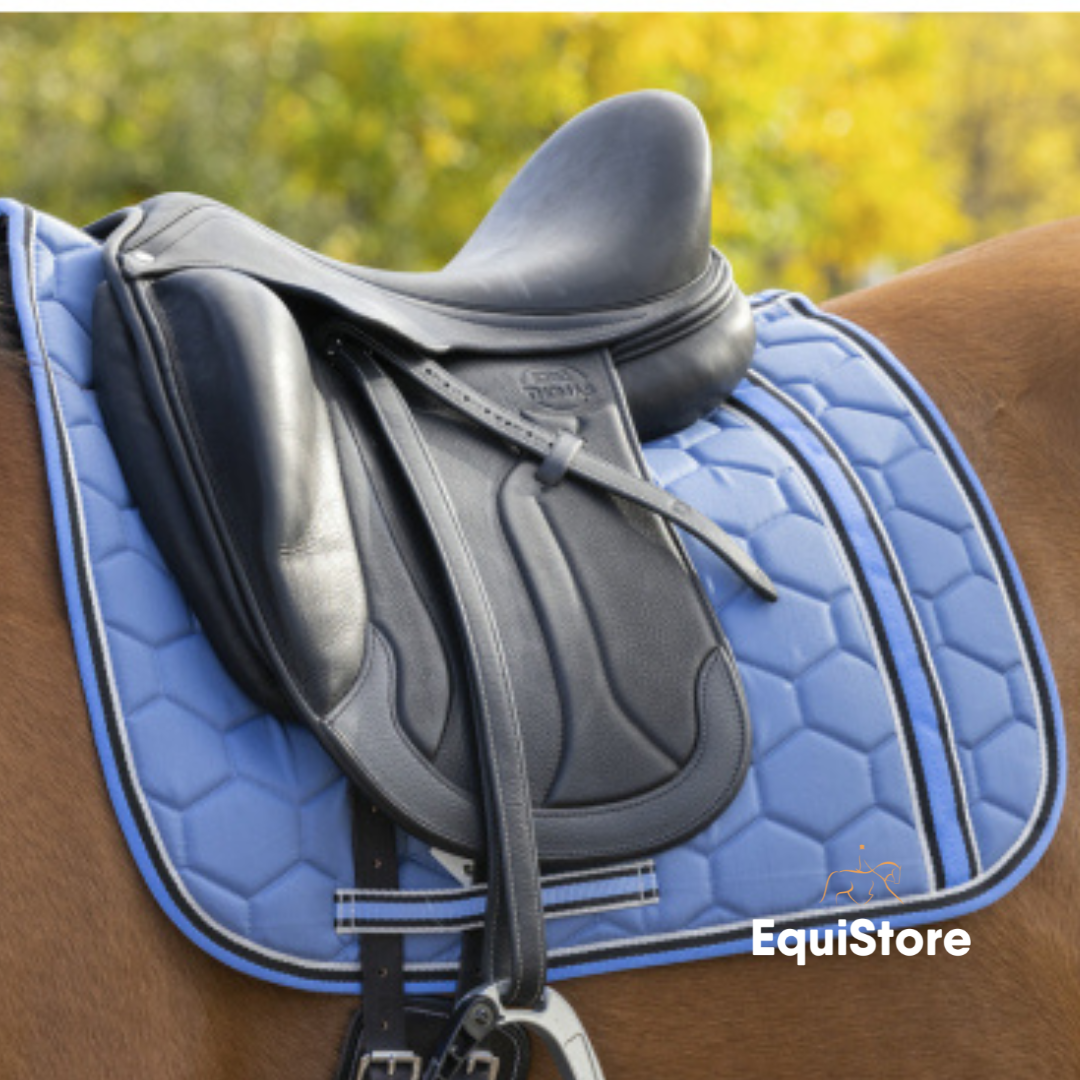 Equitheme Ligne Saddle Pad - Dressage Electric Blue