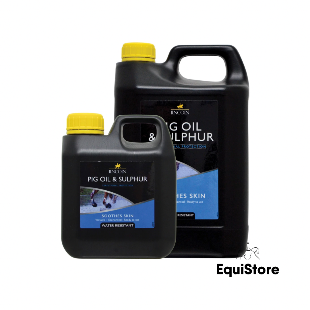 Lincoln Pig Oil & Sulphur for horses and cobs feather