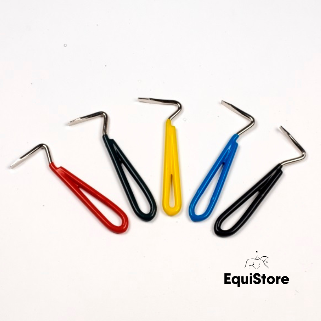 Products Vinyl Covered Hoof Pick for your horse, available in a selection of colours.