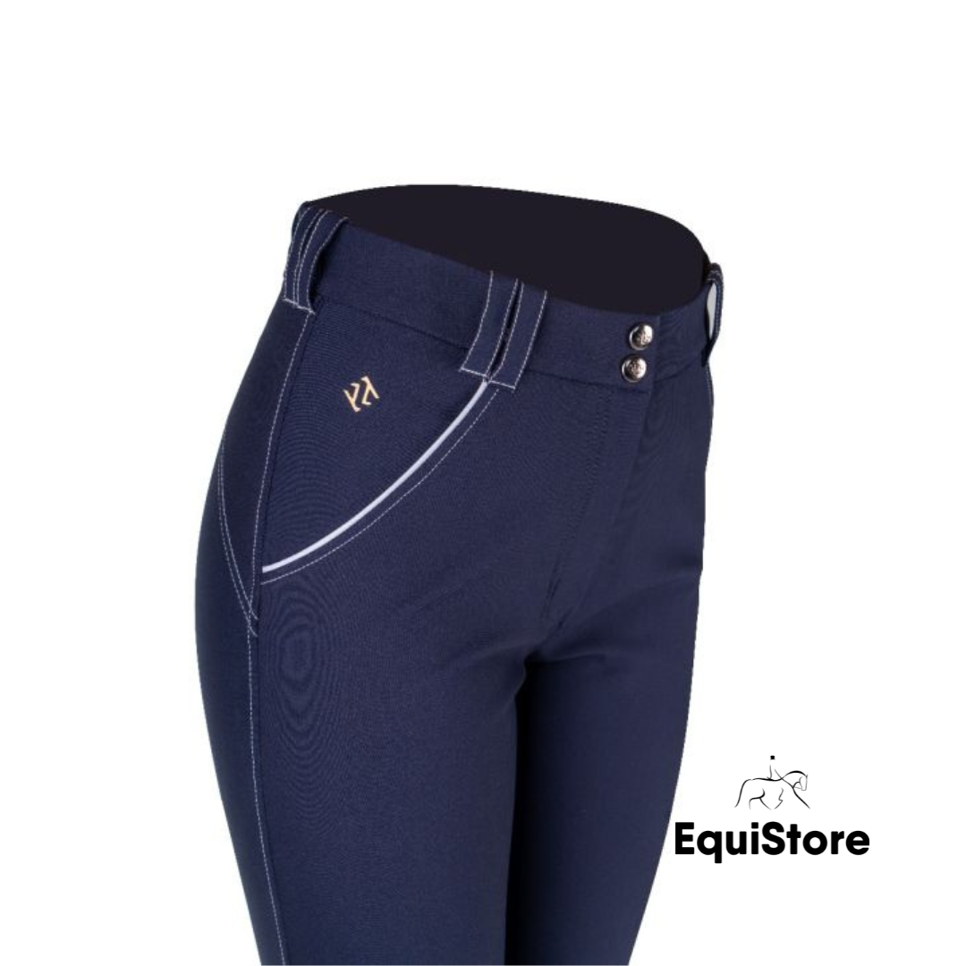 Tesoro Vita Rotondo Horse Riding Breeches - Navy