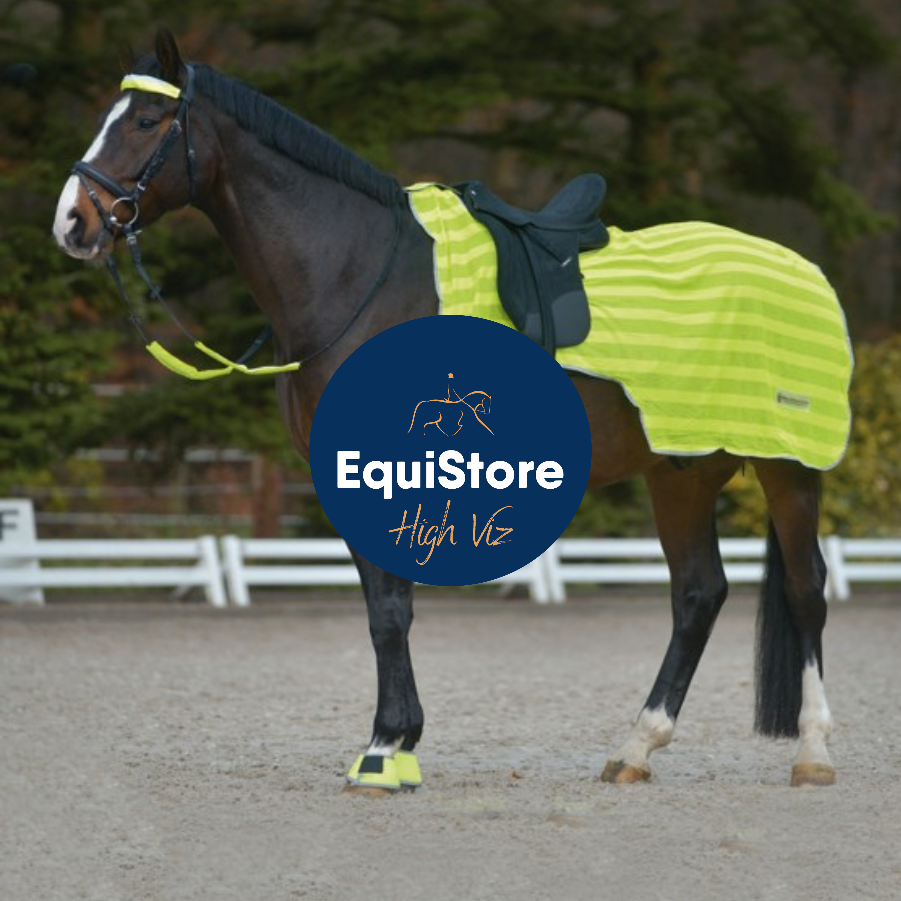 A great selection of high visibility, reflective neon or high viz products for horse riders and horses, available in Ireland at Equistore. 