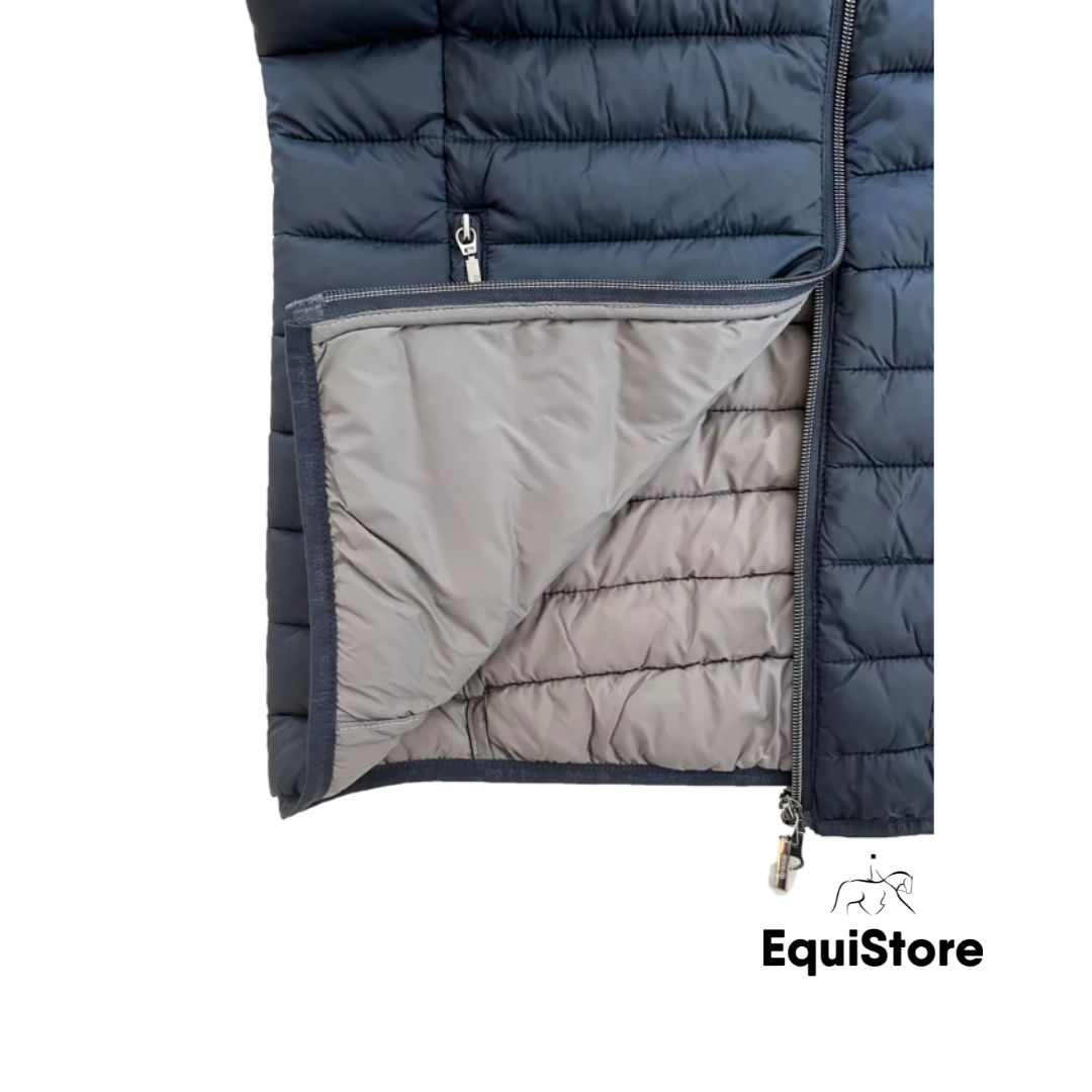 Breeze Up Laffitte Padded Jacket for equestrians - Navy/Grey lining
