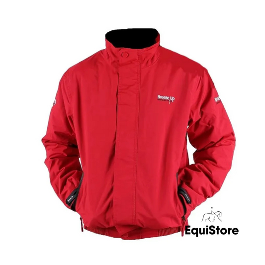 Breeze Up Oxford Winter Jacket in Red - Adult sizes for equestrians