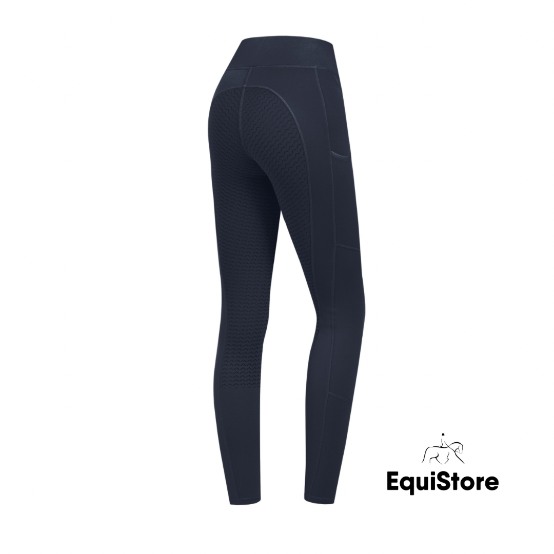 E.L.T Ella THERMAL Horse Riding Leggings for children, in night blue (navy)