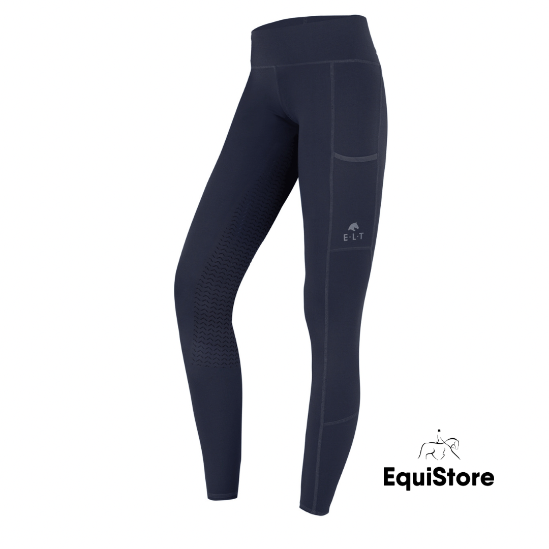 E.L.T Ella THERMAL Horse Riding Leggings for Ladies, in night blue (navy)