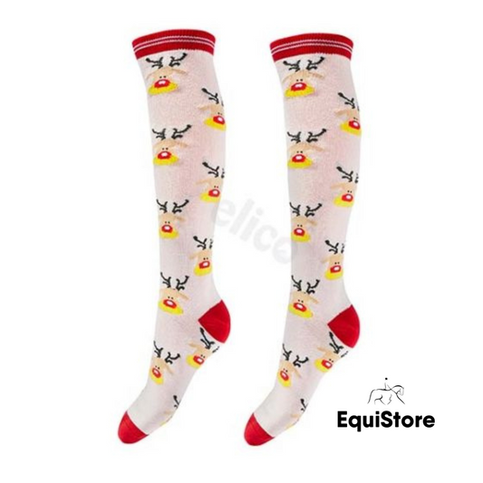 Elico Christmas Socks for equestrians - Reindeers