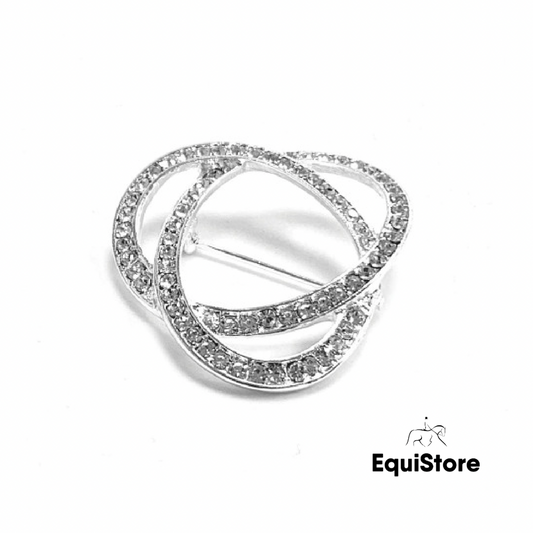 Equetech Infinity Silver Stock Pin for equestrians