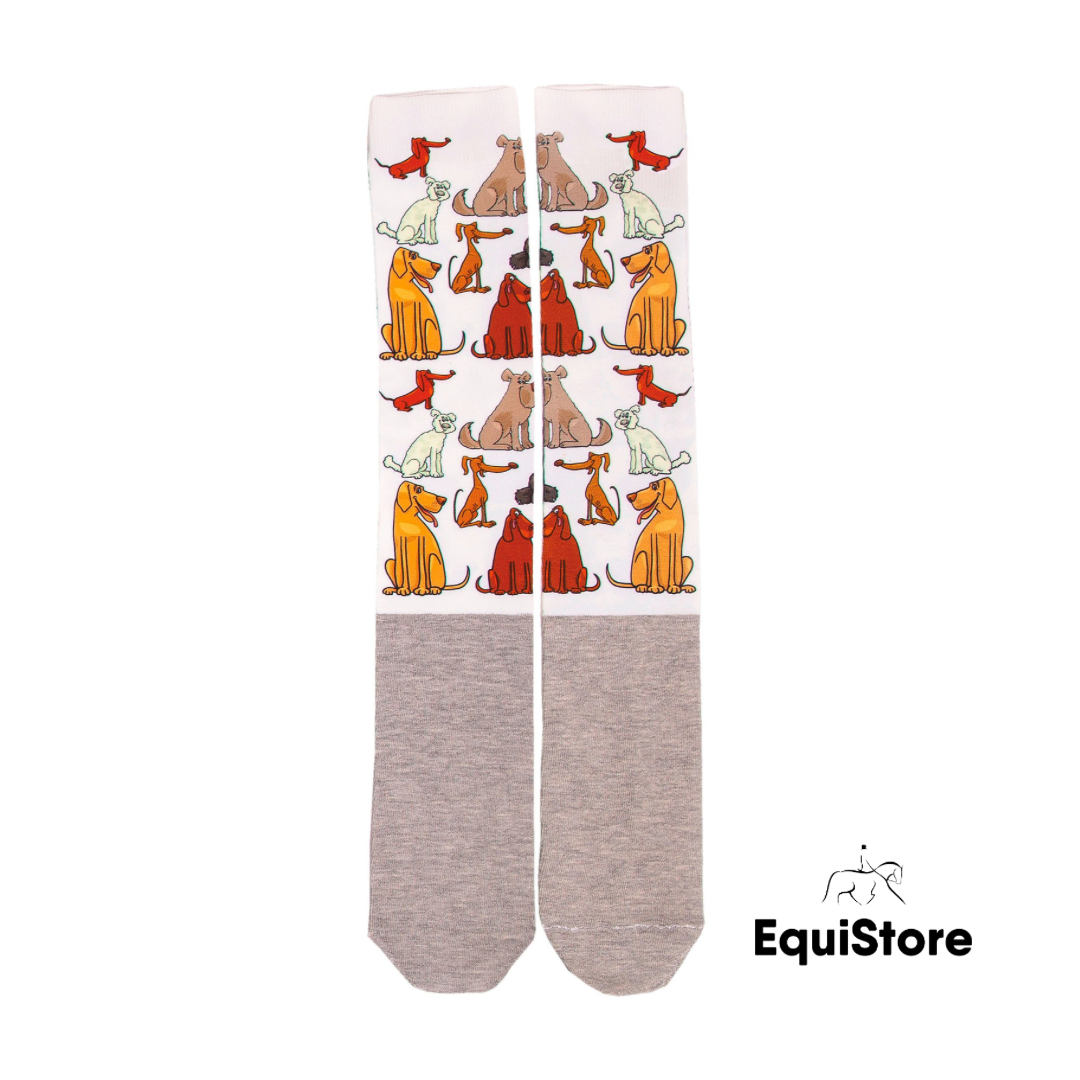 EquiSential Happy Socks for horse riding - Dog print