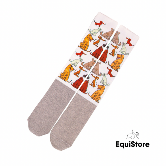 EquiSential Happy Socks for horse riding - Dog print