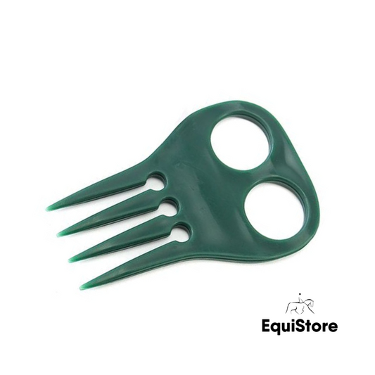 EquiSential Plaiting Aid for plaiting your horse or pony, in dark green