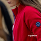Equitheme Lena Fleece Riding Jacket in red, for equestrians