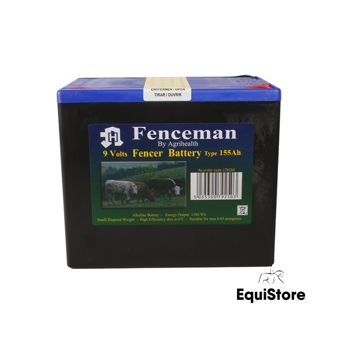 Fenceman Battery 9V 155Ah Alkaline
For electric fencing horses 