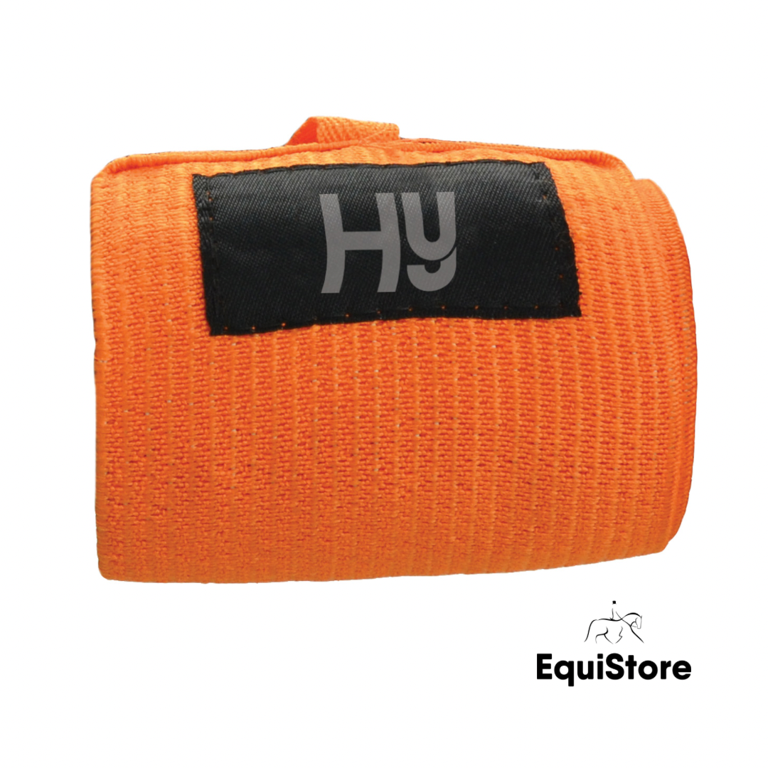 Hy Equestrian Orange Elasticated Tail Bandage for horses