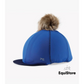 Jersey Hat Silk with Faux Pom Pom in royal blue