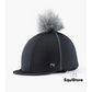 Jersey Hat Silk with Faux Pom Pom  in black