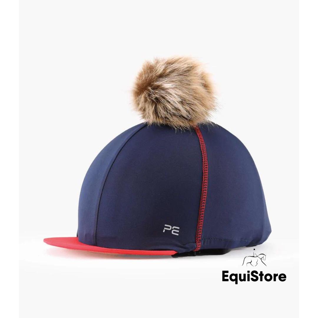 Jersey Hat Silk with Faux Pom Pom in navy 