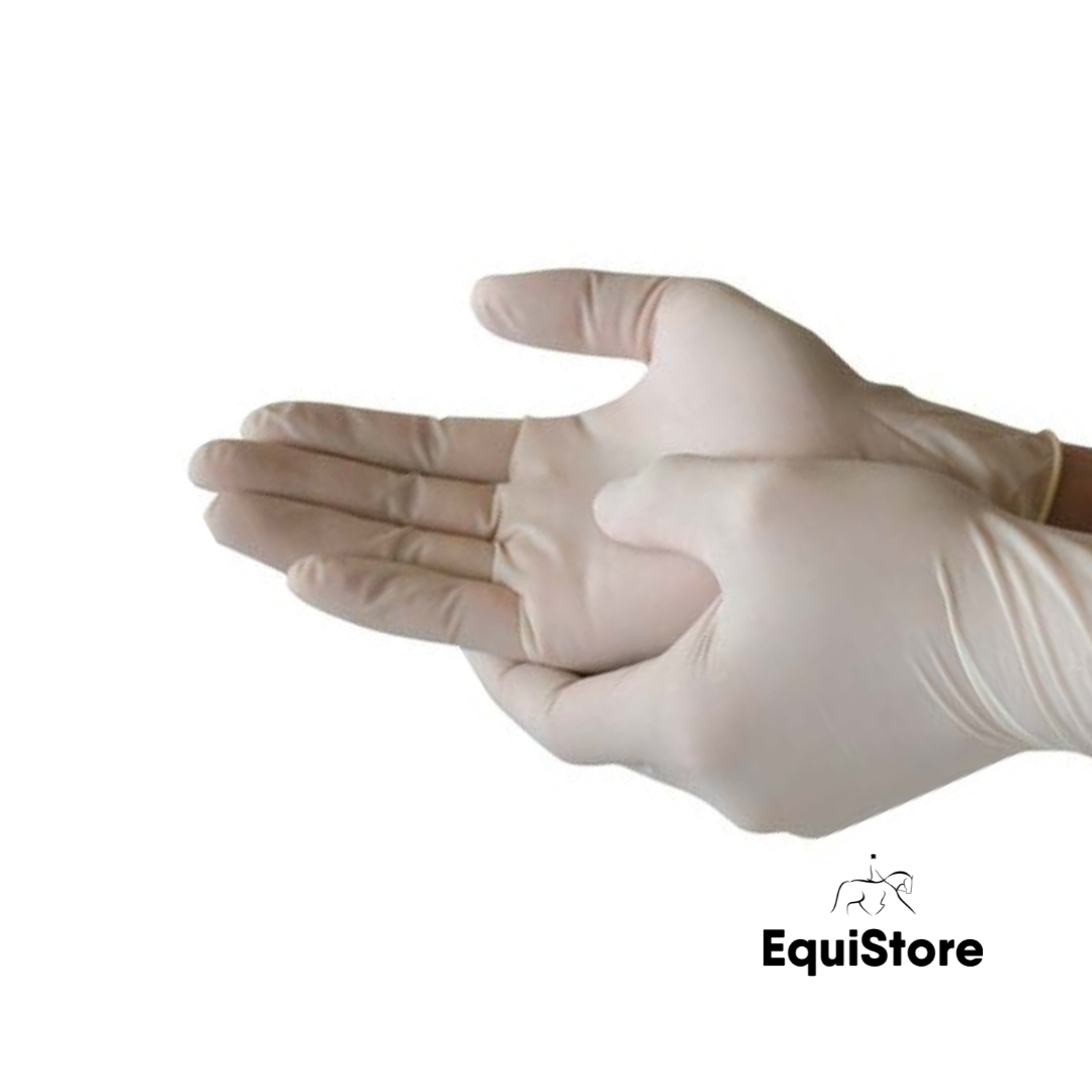 Latex Powder Free Gloves for stable yards and farms - Large (100pcs)