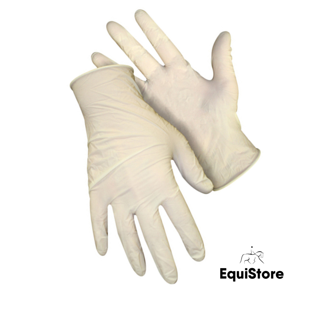 Latex Powdered Gloves for stable yards and farms - Large (100pcs)