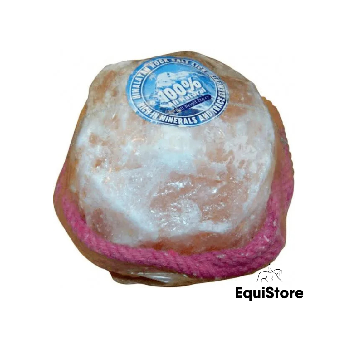 Likit 3.3kg Himalayan Salt Lick with Rope, for horses and ponies. 