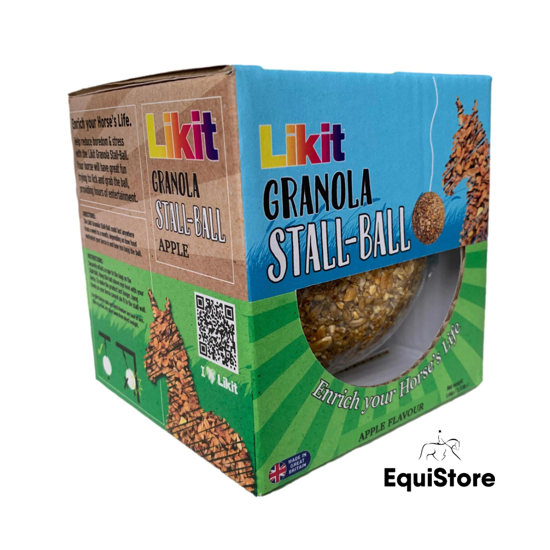 Likit granola stall ball stable treat for horses in apple flavour 