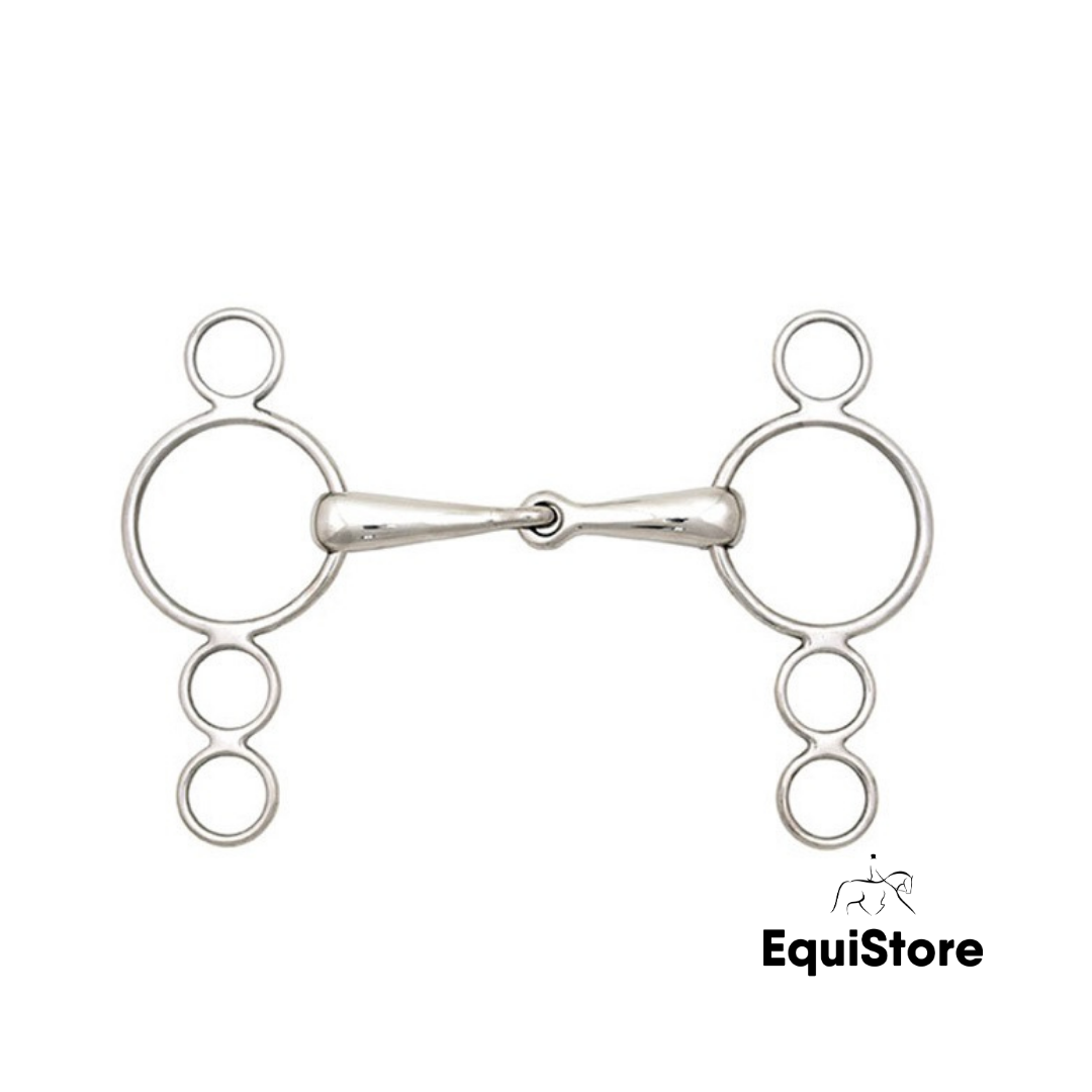Mackey 3 Ring Continental Gag Bit for horses