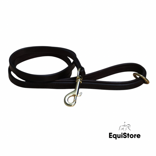 Mackey Padded Leather Dog Lead - Black and Black