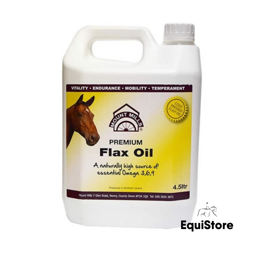Mount Mills Linseed Flax Oil for horses, 4.5 litres 