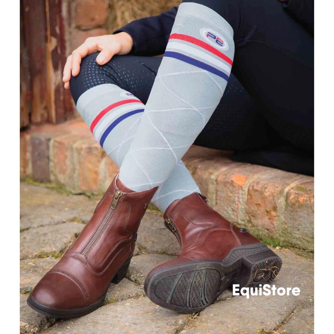 Premier Equine 4 Season Socks - Classic Grey (2 pairs) for horse riding