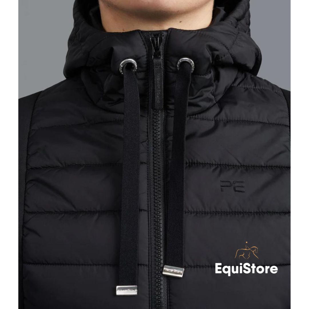 Premier Equine Arion Ladies Riding Jacket With Hood in black