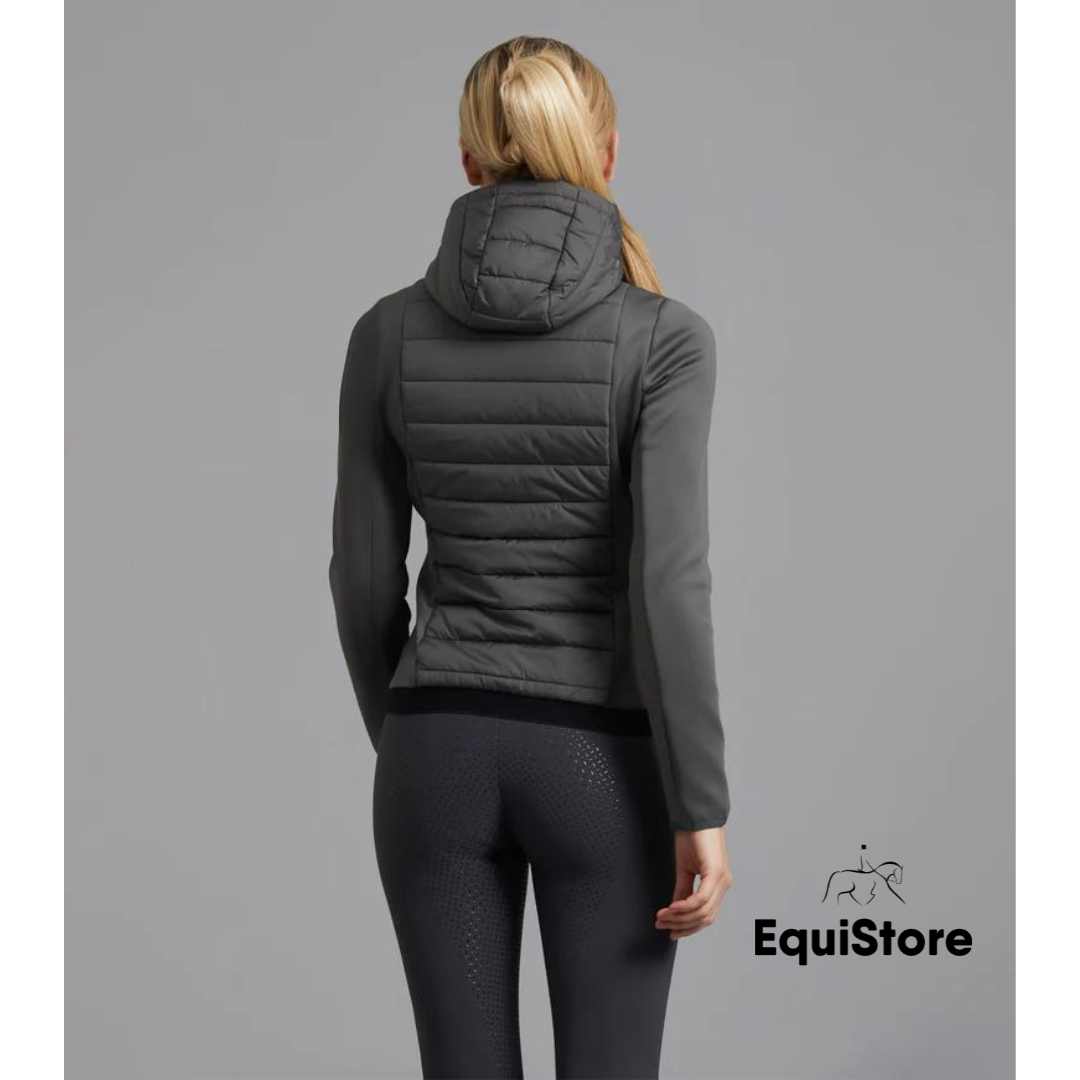 Premier Equine Arion Ladies Riding Jacket With Hood in anthracite grey