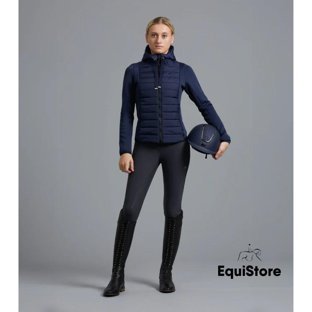 Premier Equine Arion Ladies Riding Jacket With Hood in navy