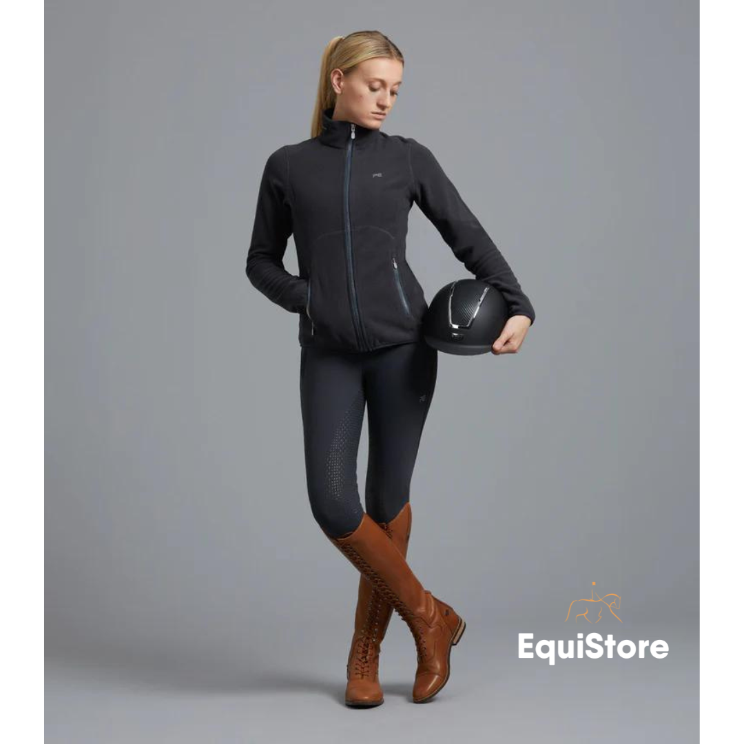 Premier Equine Ascendo Microfleece Horse Riding Top in dark grey colour