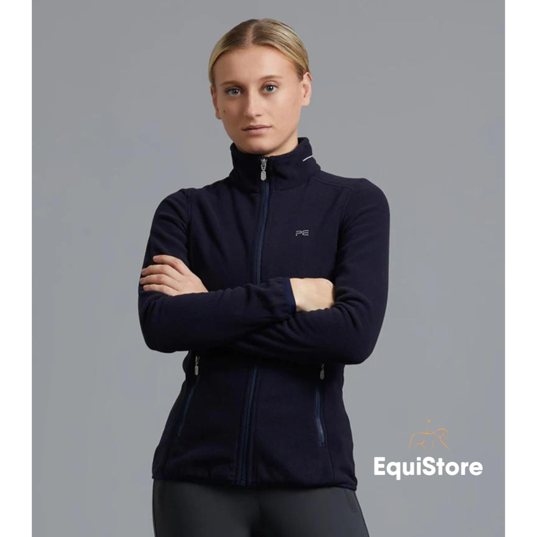 Premier Equine Ascendo Microfleece Horse Riding Top in navy colour