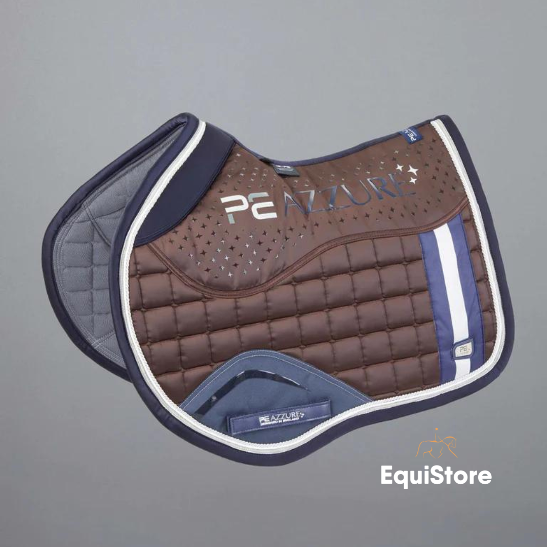Premier Equine Azzure Anti-Slip Satin GP/ Jump Square - Brown