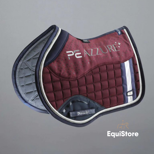 Premier Equine Azzure Anti-Slip Satin saddle pad - Wine