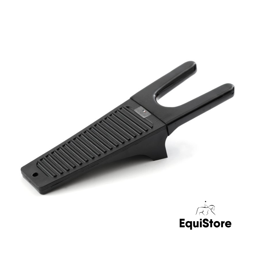 Premier Equine Boot Jack for removing your riding boots. In black. 